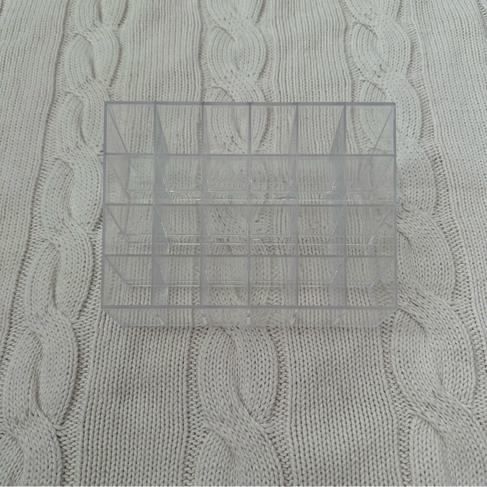 Transparent 24 Grids Acrylic Lipstick Holder Storage Box Display Organizer